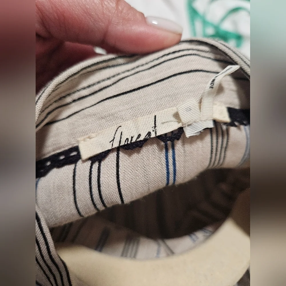 Floreat By Anthropologie Striped Nothfork Tunic Blouse - Picture 7 of 11